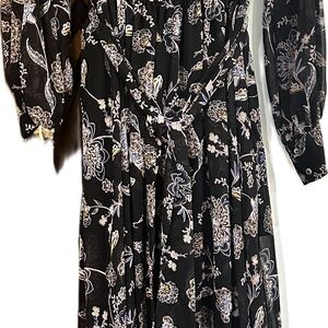 Floral Black Dress